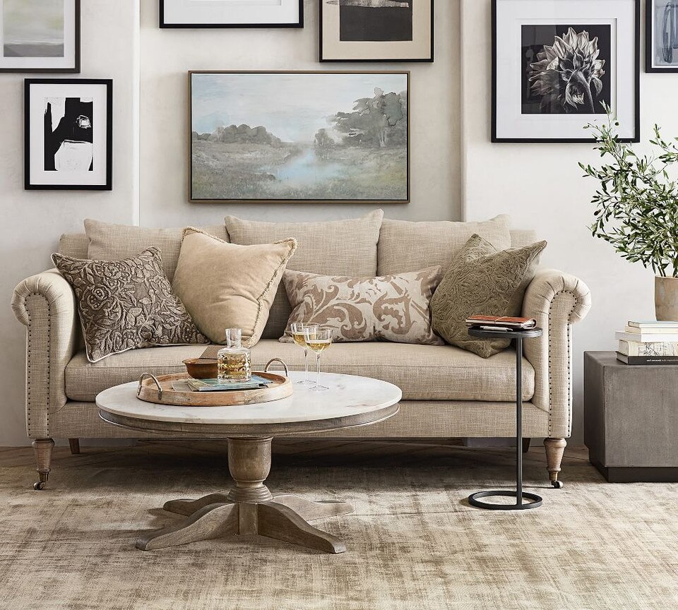 Duke 25 cm Round Metal Accent Table Pottery Barn Australia